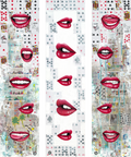 "Mouth Full of Game" (large set of 3) paintings