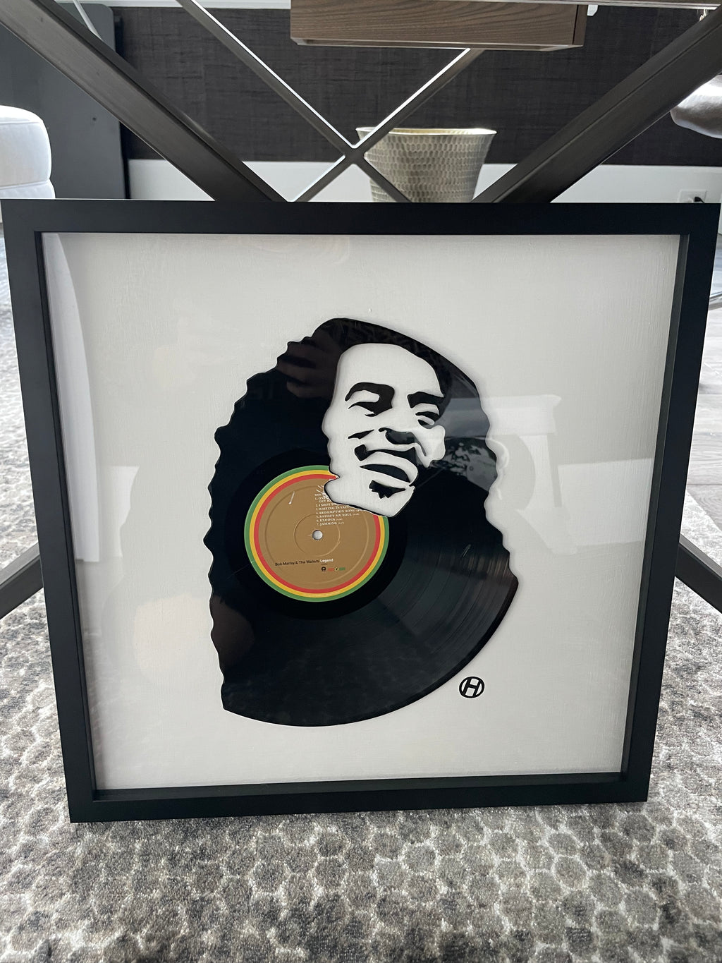 Framed Vinyl Silhouette "Bob Marley"