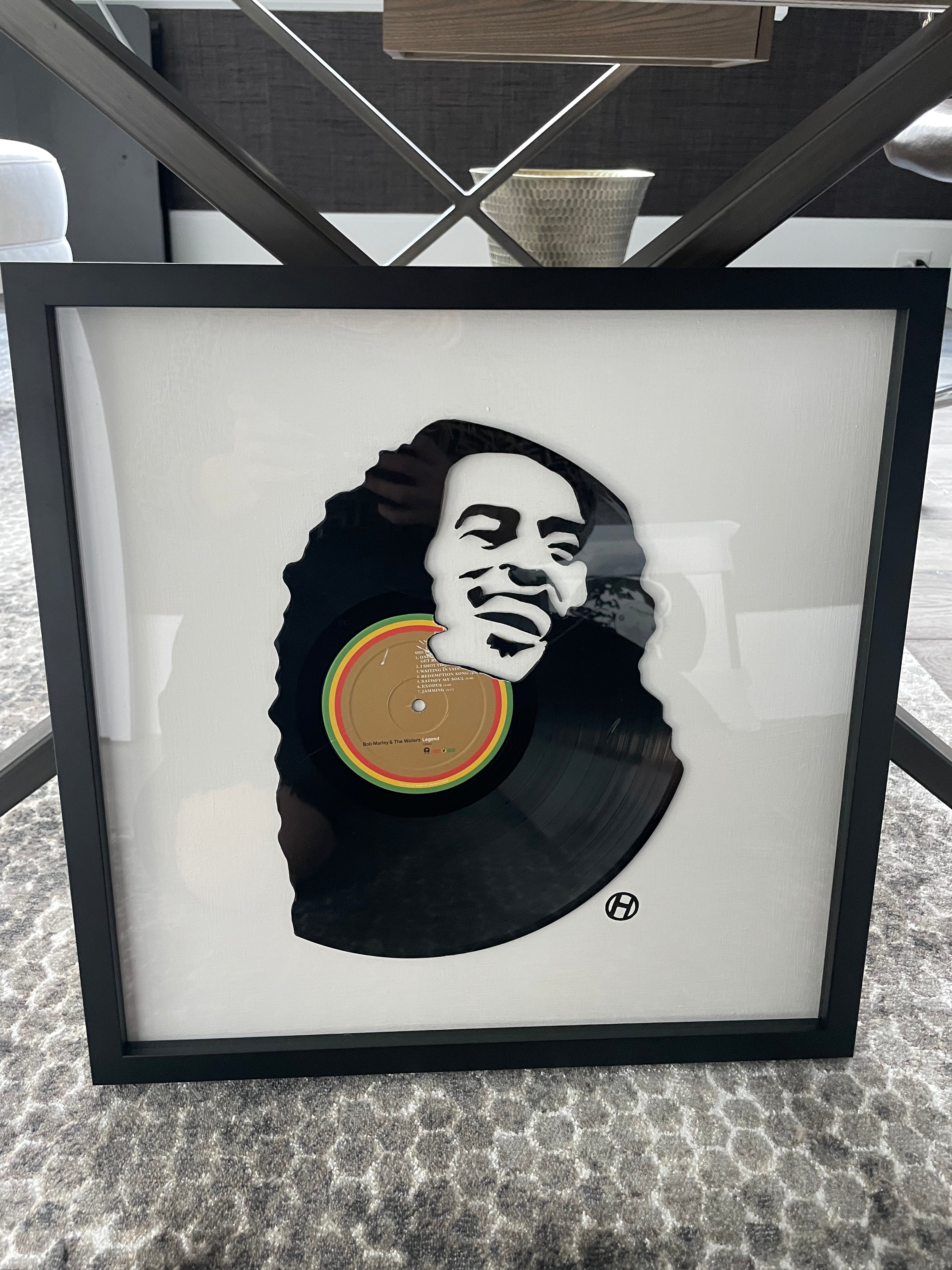 Framed Vinyl Silhouette "Bob Marley"
